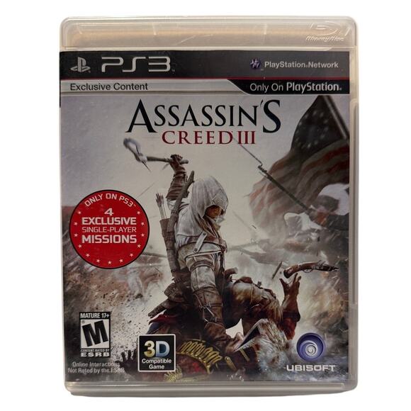 Assassin's Creed III PS3 - 2012 Release - Mint Condition Preowned - Picture 1 of 6